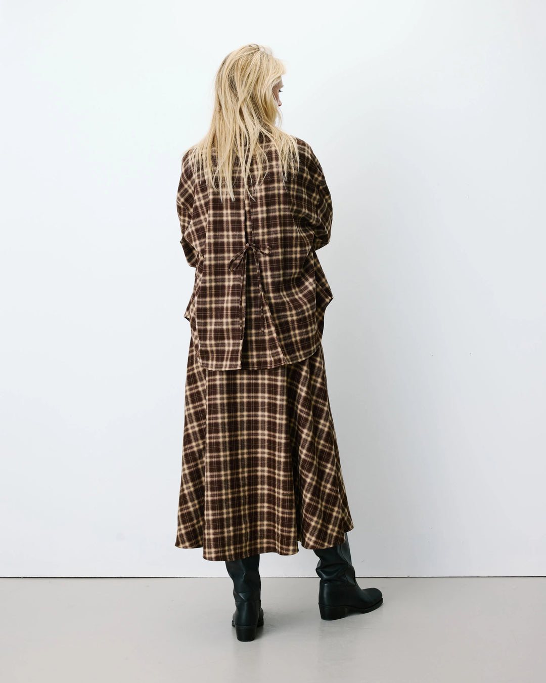 Grace&Mila - Checked shirt Arlette-achteraanzicht