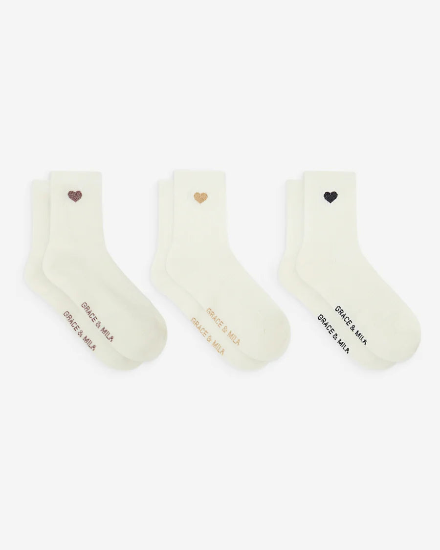 Grace&Mila - Heart socks Asteria-voorzijde