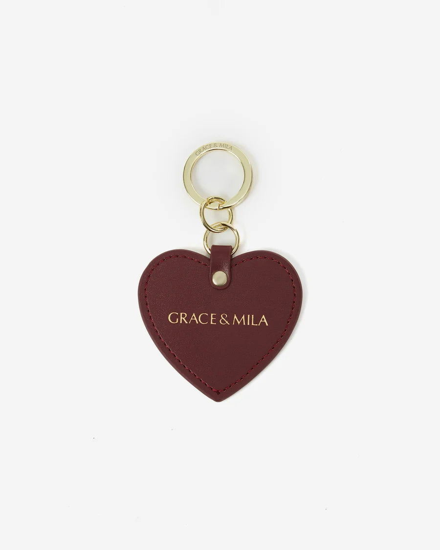 Grace&Mila - Leather heart keyring-achteraanzicht