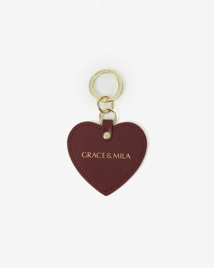 Grace&Mila - Leather heart keyring-achteraanzicht