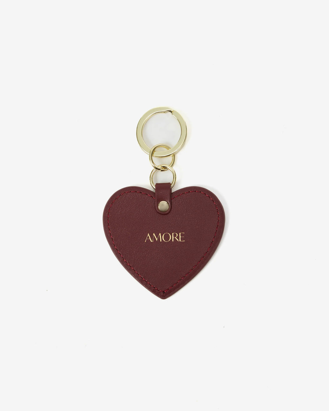 Grace&Mila - Leather heart keyring-vooraanzicht