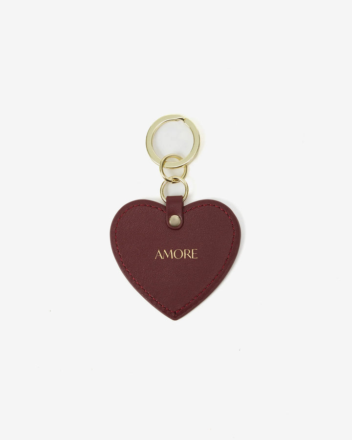 Grace&Mila - Leather heart keyring-vooraanzicht