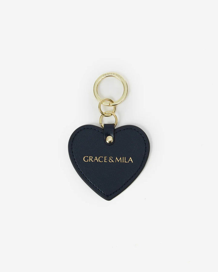 Grace&Mila - Leather heart keyring Aria-achteraanzicht