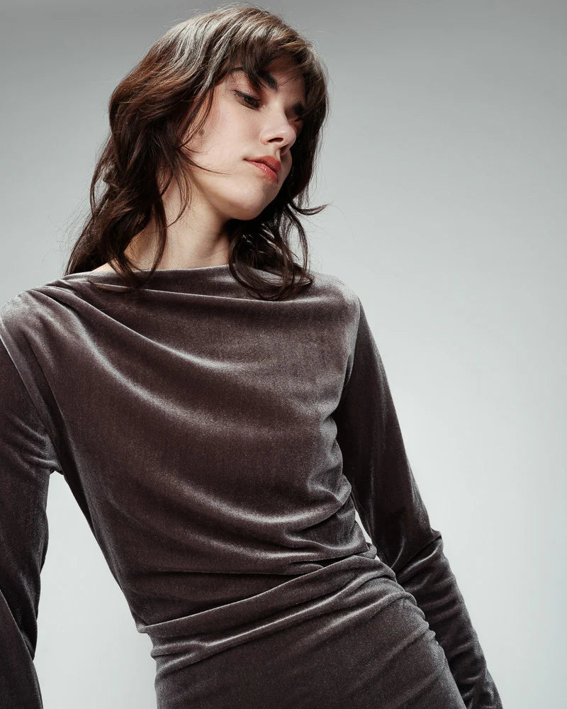 Grace&Mila - Oceane Jurk-detailfoto stof