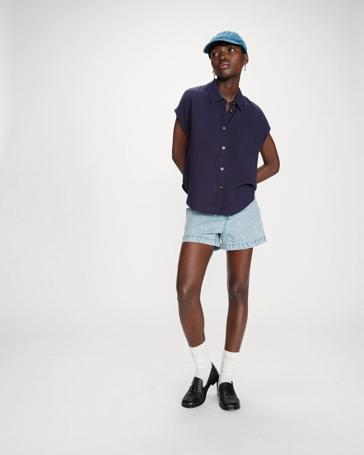 Grace&Mila - Perez Linen shirt-vooraanzicht
