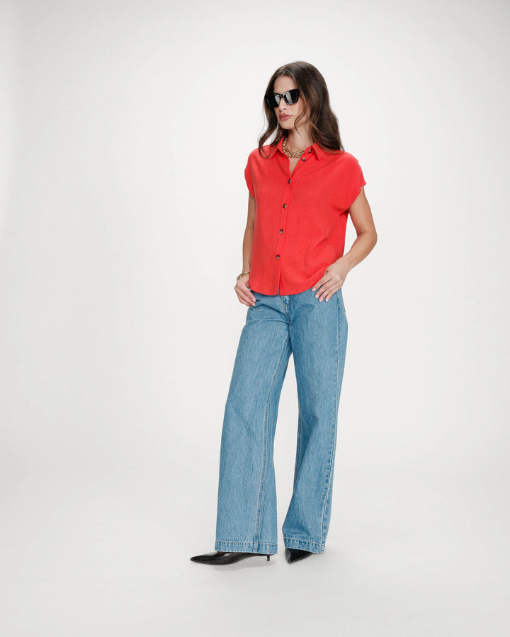Grace&Mila - Perez Linen shirt-aanfoto