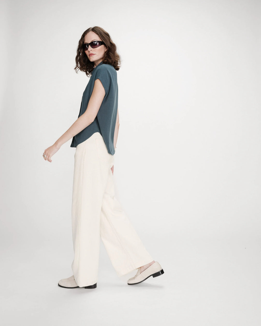 Grace&Mila - Perez Linen shirt-zijaanzicht