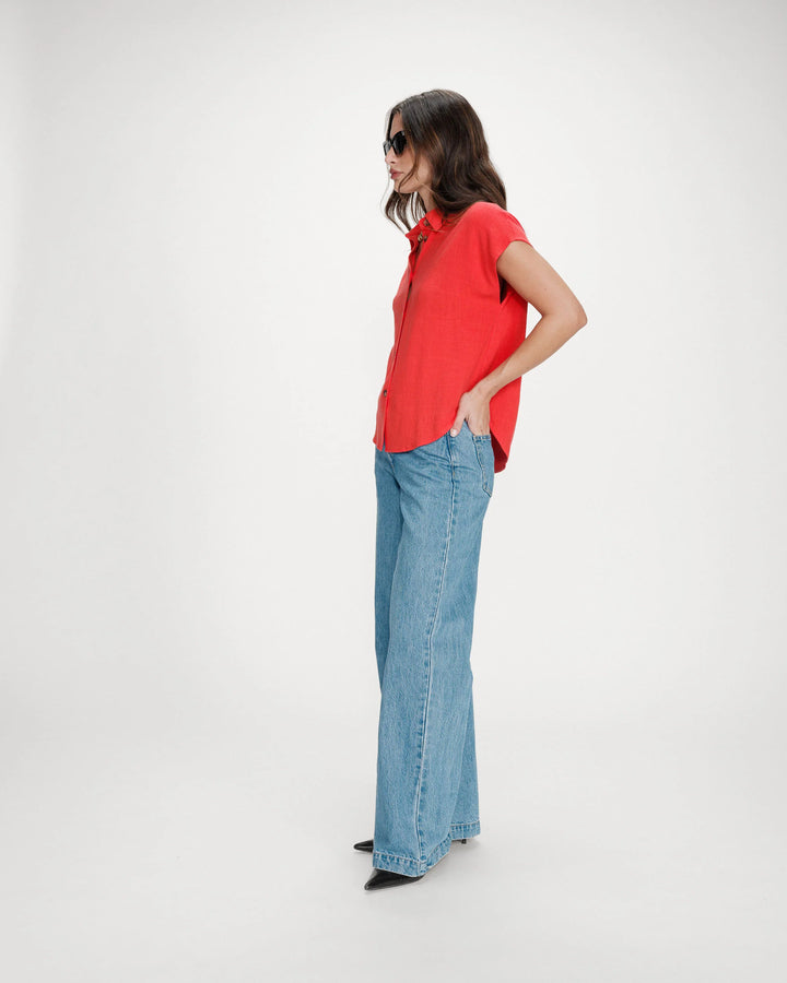 Grace&Mila - Perez Linen shirt-zijaanzicht