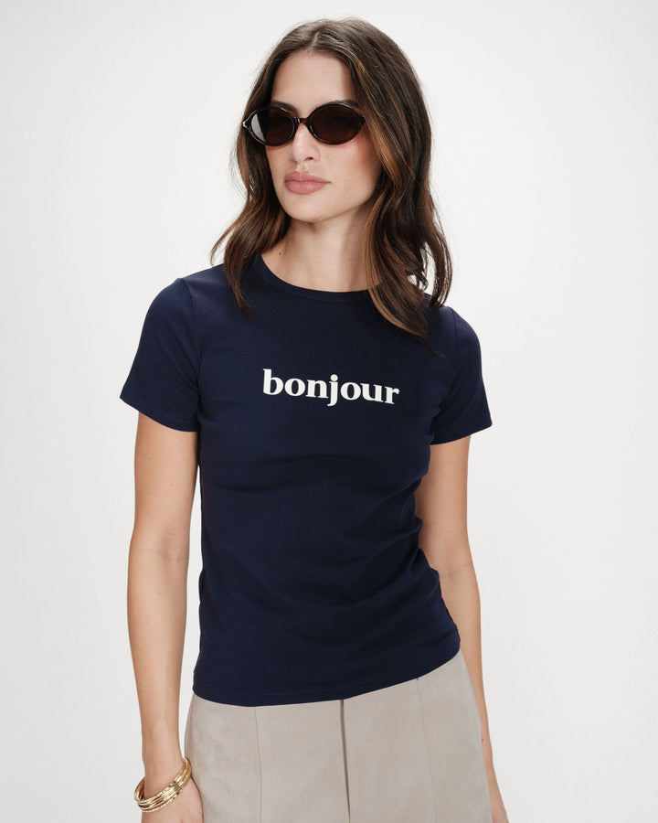 Grace&Mila - Printed slogan T-shirt Vigee-vooraanzicht