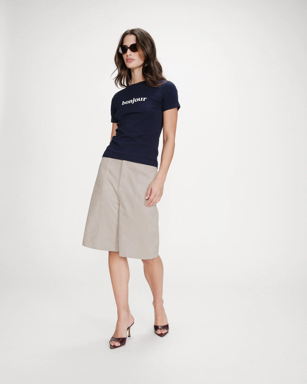 Grace&Mila - Printed slogan T-shirt Vigee-aanfoto