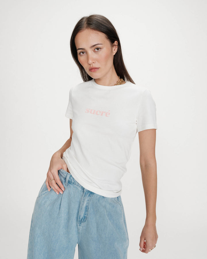 Grace&Mila - Printed slogan T-shirt Vigee-vooraanzicht