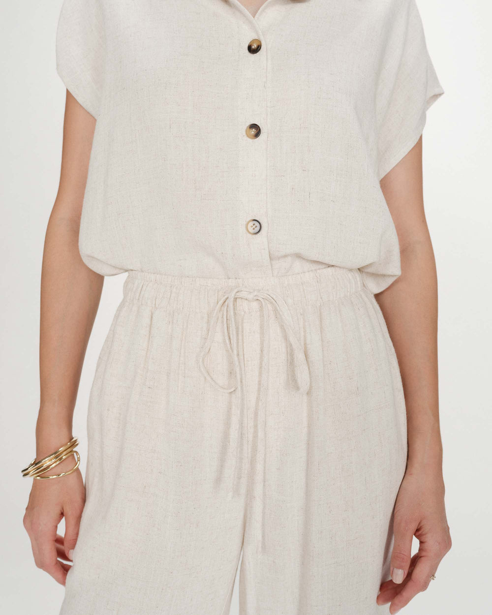 Grace&Mila - Raven wide-leg linen pants-detailfoto