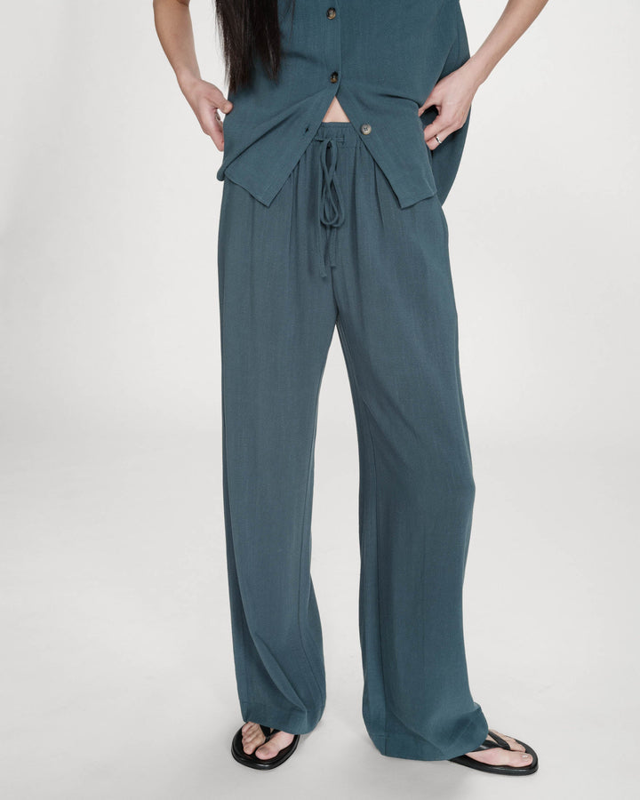Grace&Mila - Raven wide-leg linen pants-vooraanzicht