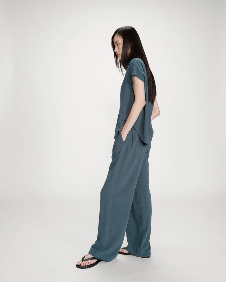 Grace&Mila - Raven wide-leg linen pants-zijaanzicht