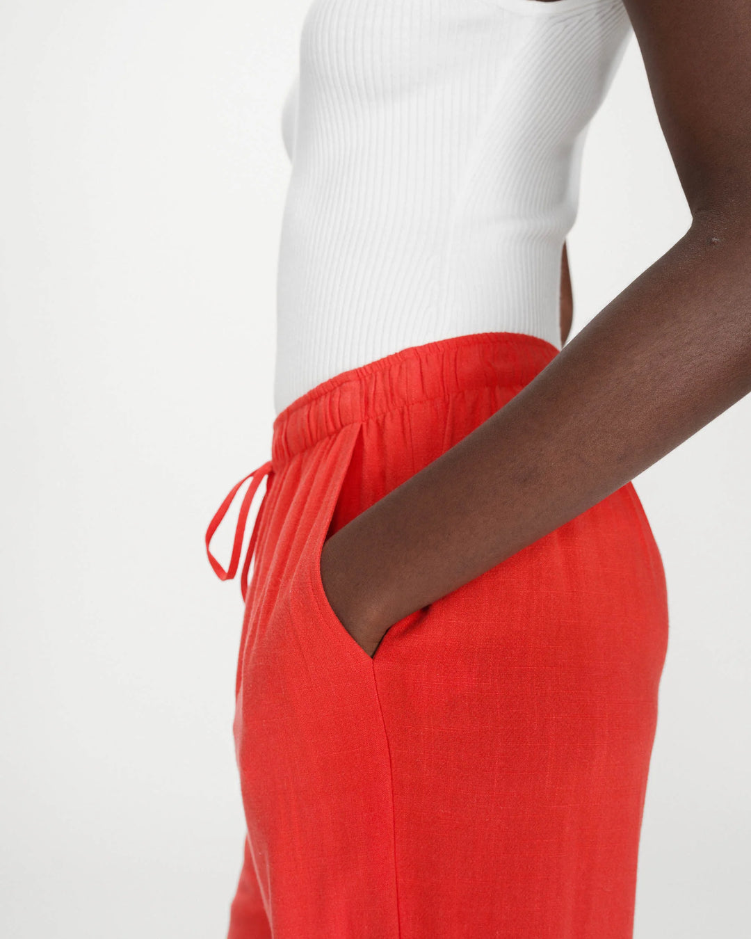 Grace&Mila - Raven wide-leg linen pants-detailfoto zijkant