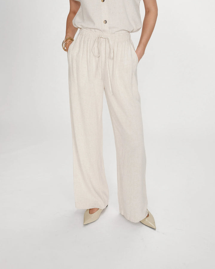 Grace&Mila - Raven wide-leg linen pant-vooraanzicht