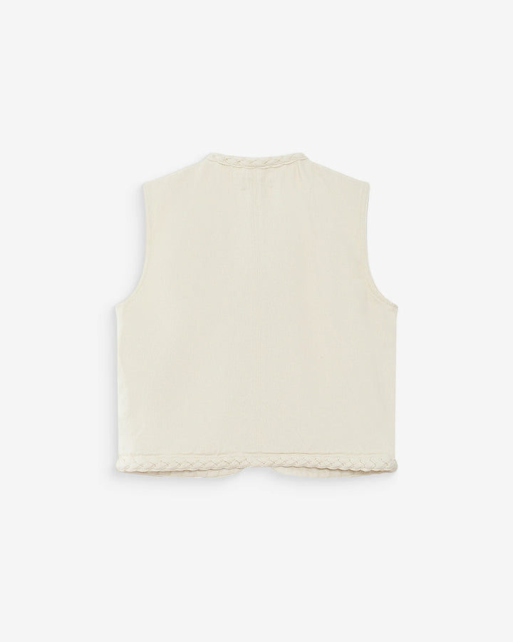 Grace&Mila - Sleeveless jacket ecru Verona-packshot achter