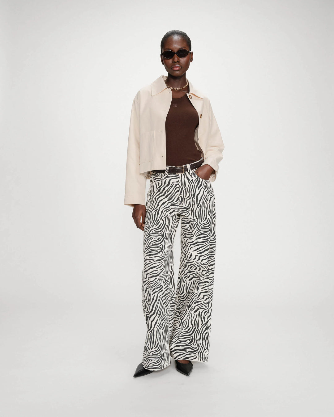 Grace&Mila - Socca Loose printed jeans-vooraanzicht