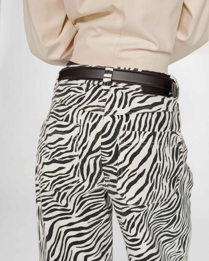 Grace&Mila - Socca Loose printed jeans-detailfoto achterkant