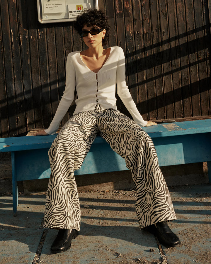 Grace&Mila - Socca Loose printed jeans-modelfoto