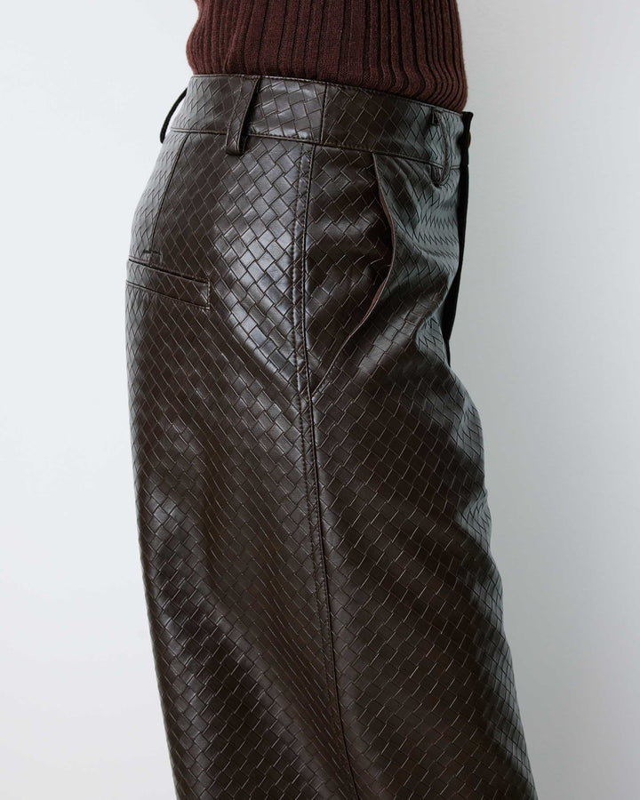 Grace&Mila - Textured faux-leather pants Artius-zijaanzicht