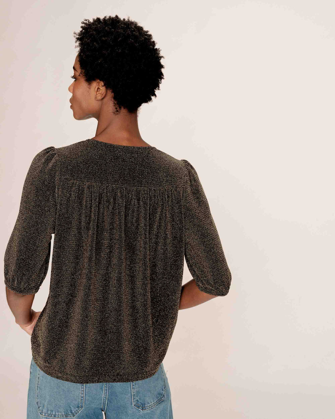 Grace&Mila - Timide Lurex Top-achteraanzicht