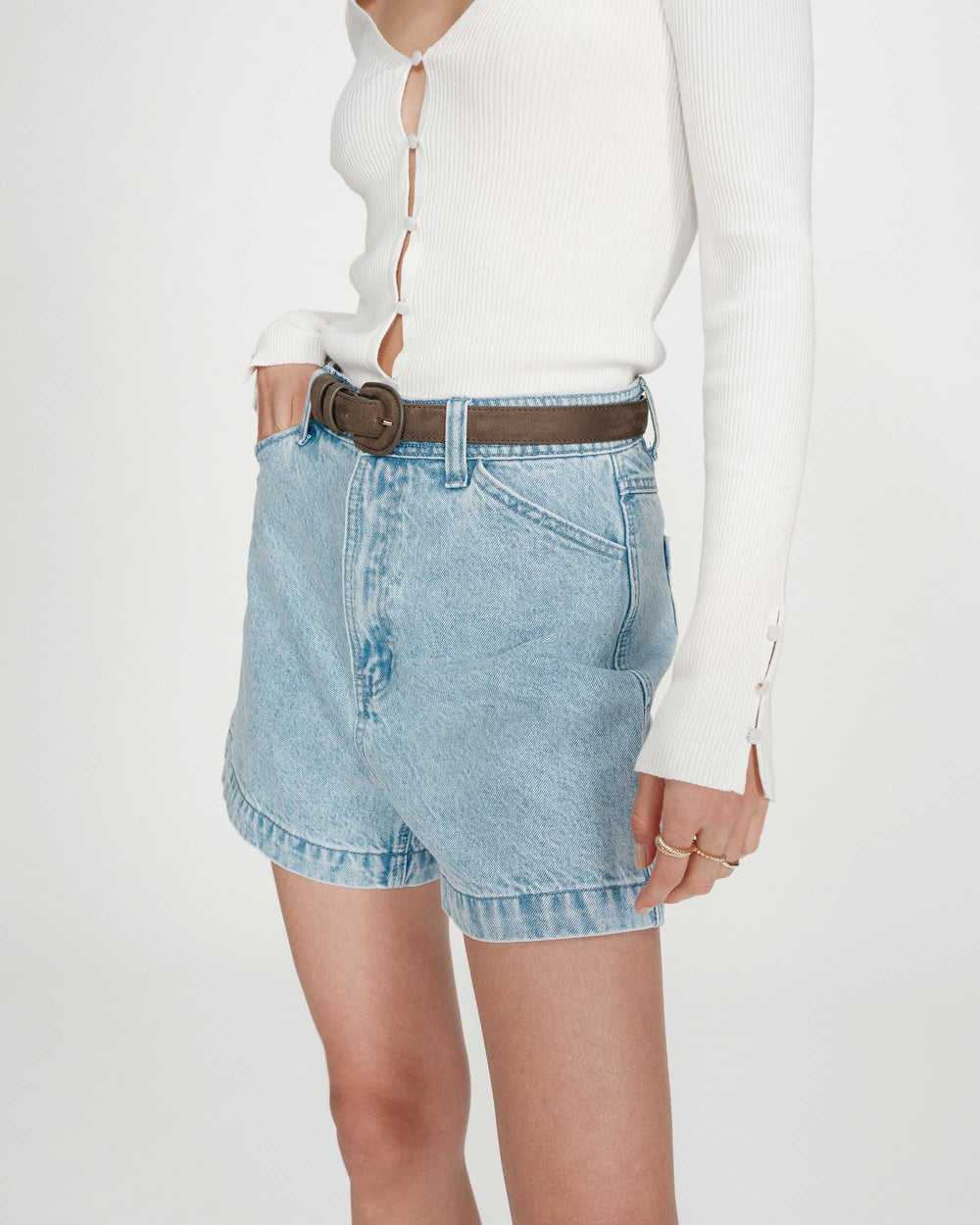 Grace&Mila - VERNE denim shorts-zijaanzicht