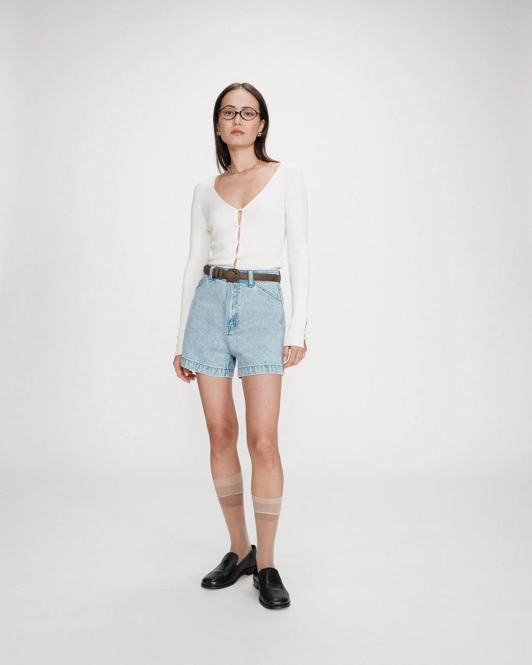 Grace&Mila - VERNE denim shorts-voorzijde