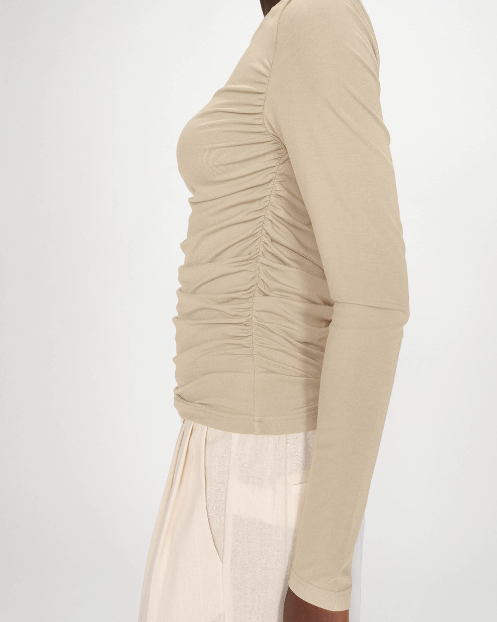 Grace&Mila - Valeda Draped long-sleeve top-detailfoto