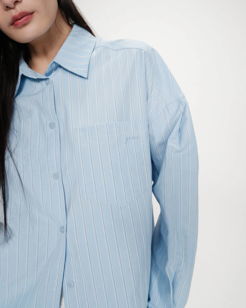 Grace&Mila - Valerie oversized shirt-detailfoto