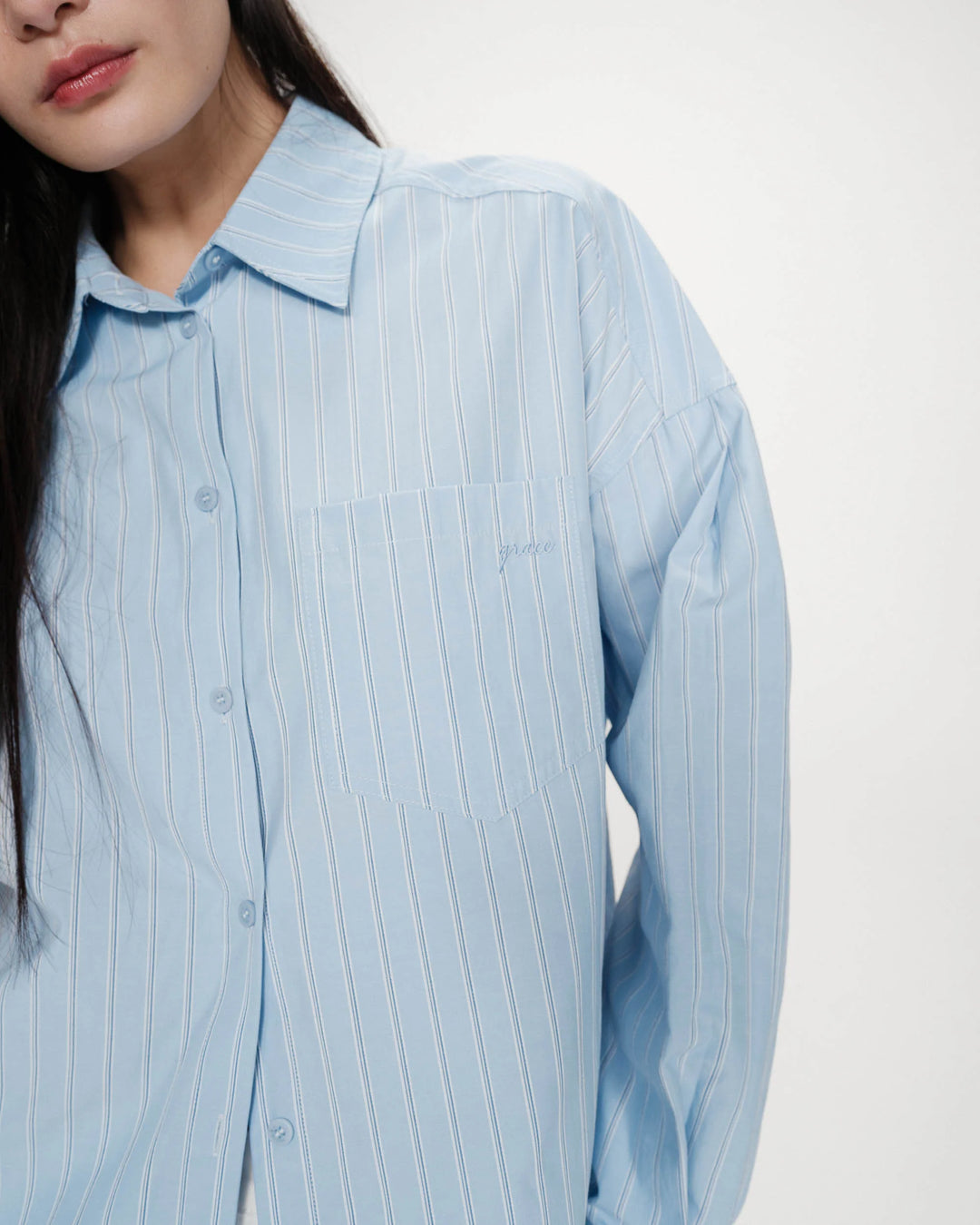 Grace&Mila - Valerie oversized shirt-detailfoto