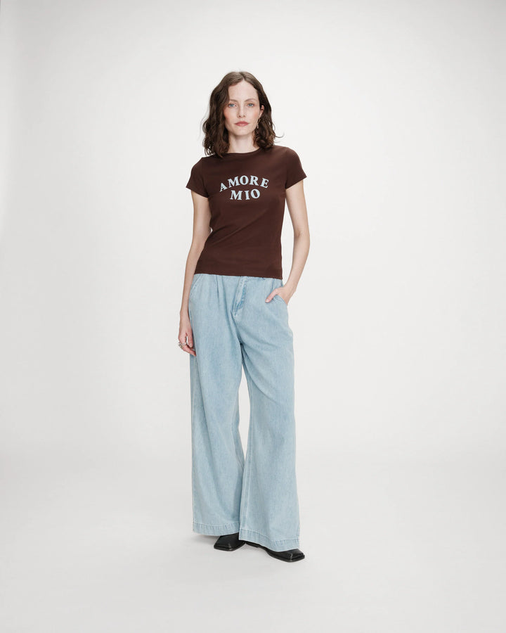 Grace&Mila - Valerio Velvet-print T-shirt-voorzijde