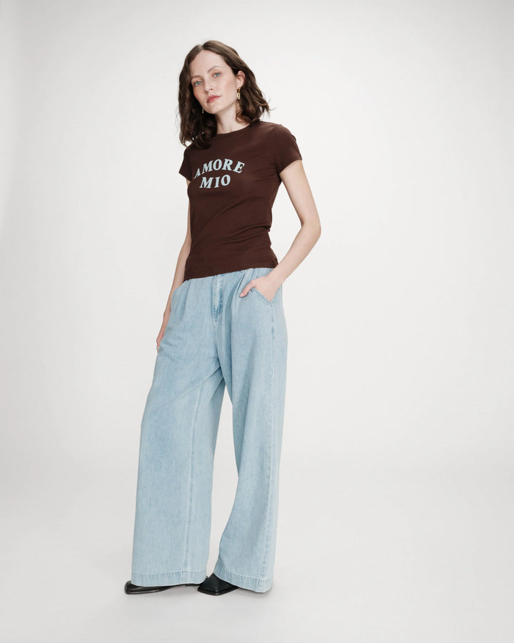 Grace&Mila - Valerio Velvet-print T-shirt-zijaanzicht