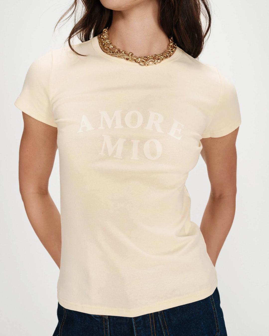 Grace&Mila - Valerio Velvet-print T-shirt-vooraanzicht