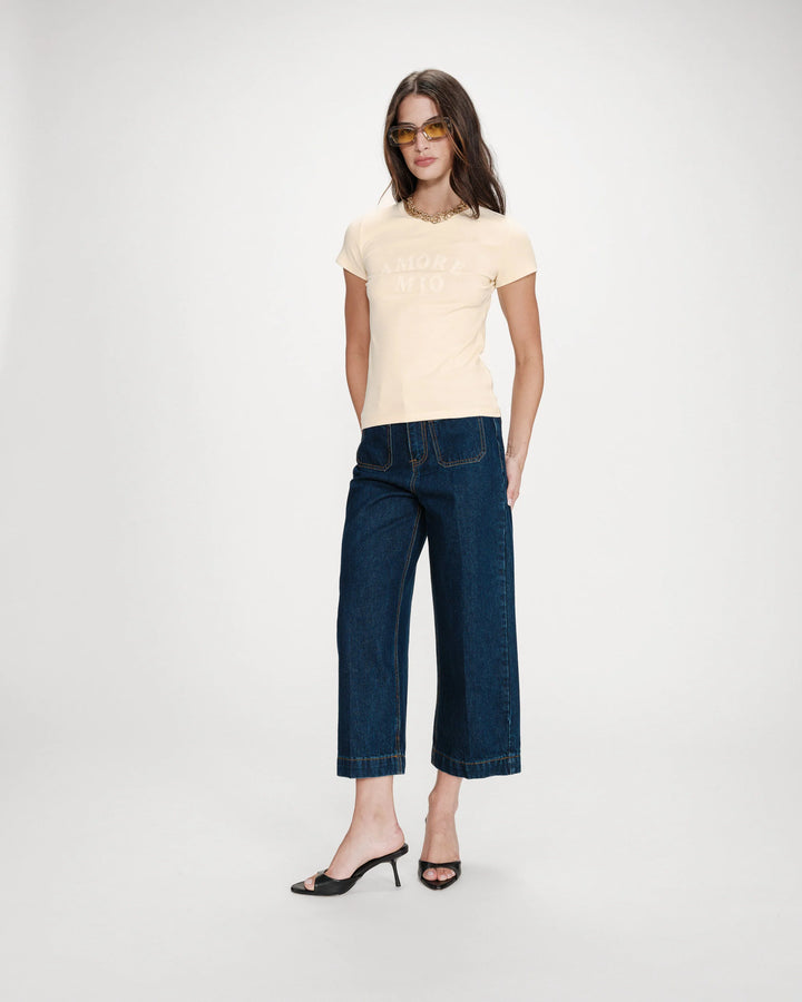 Grace&Mila - Valerio Velvet-print T-shirt-voorzijde