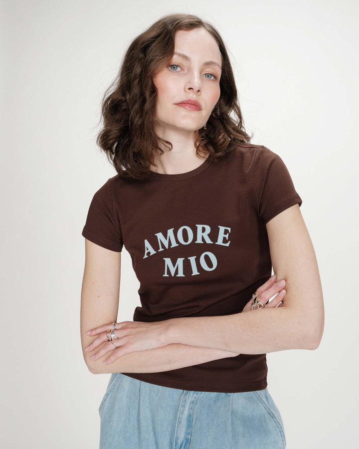 Grace&Mila - Valerio Velvet-print T-shirt-vooraanzicht