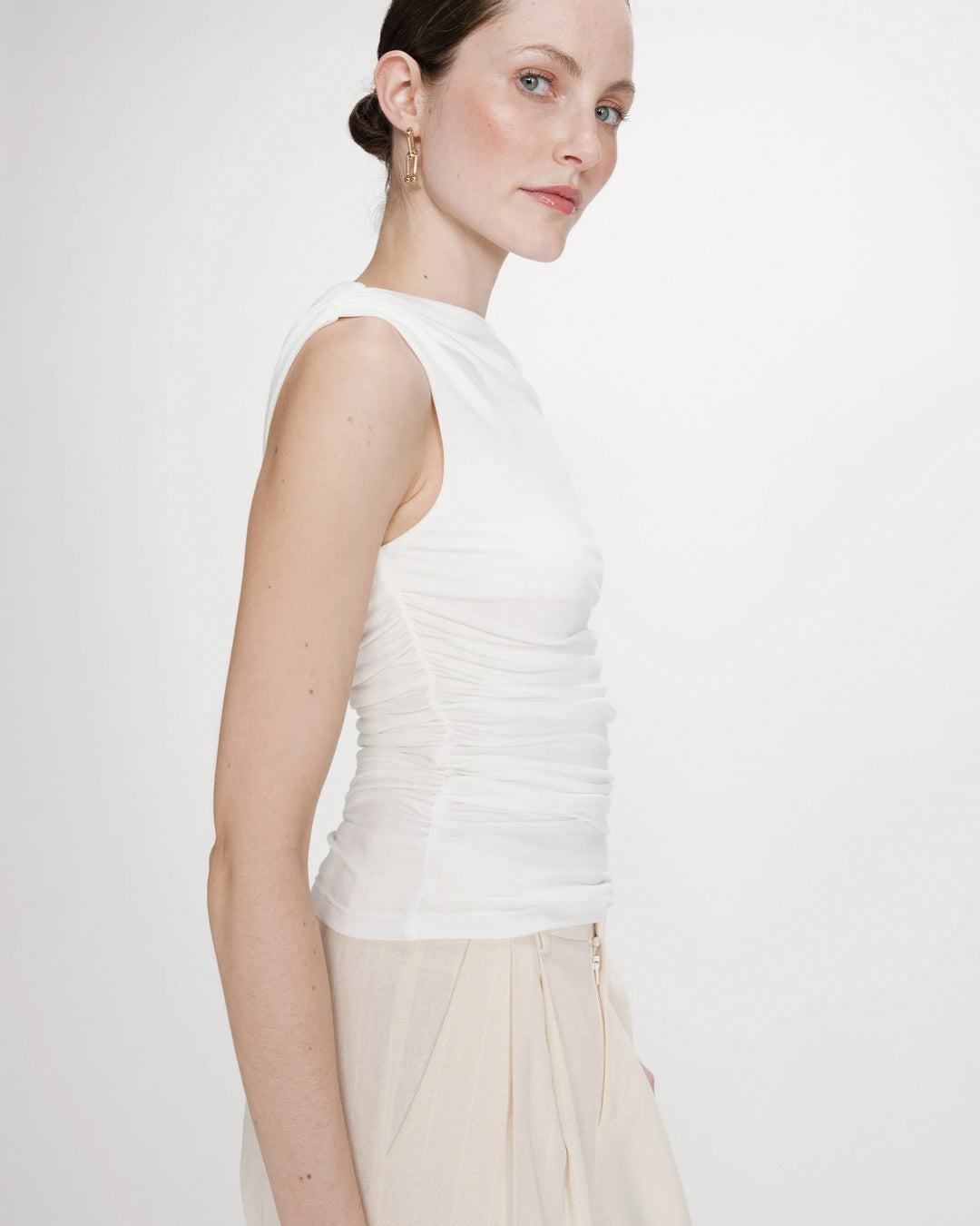 Grace&Mila - Valley draped sleeveless top-zijaanzicht