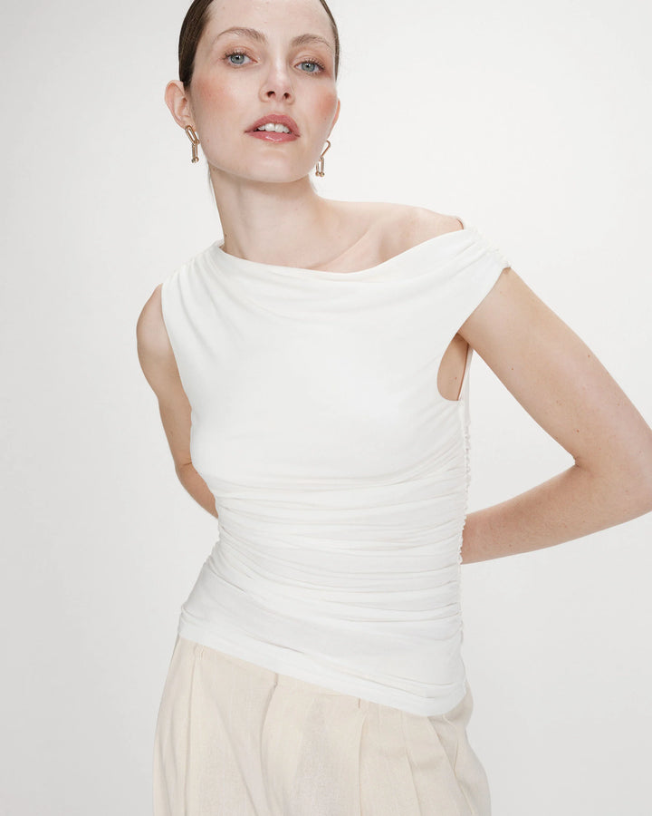 Grace&Mila - Valley draped sleeveless top-vooraanzicht