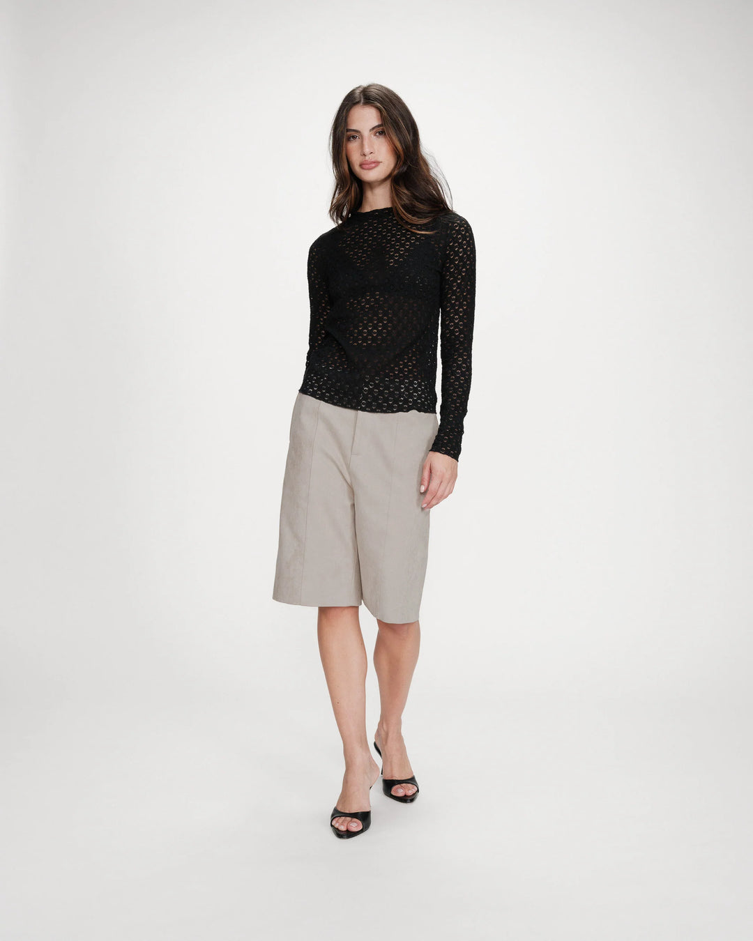 Grace&Mila - Valmy long sleeve lace top-aanfoto voorzijde