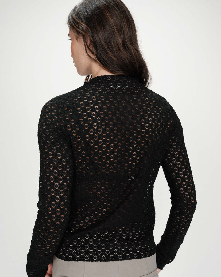 Grace&Mila - Valmy long sleeve lace top-achteraanzicht