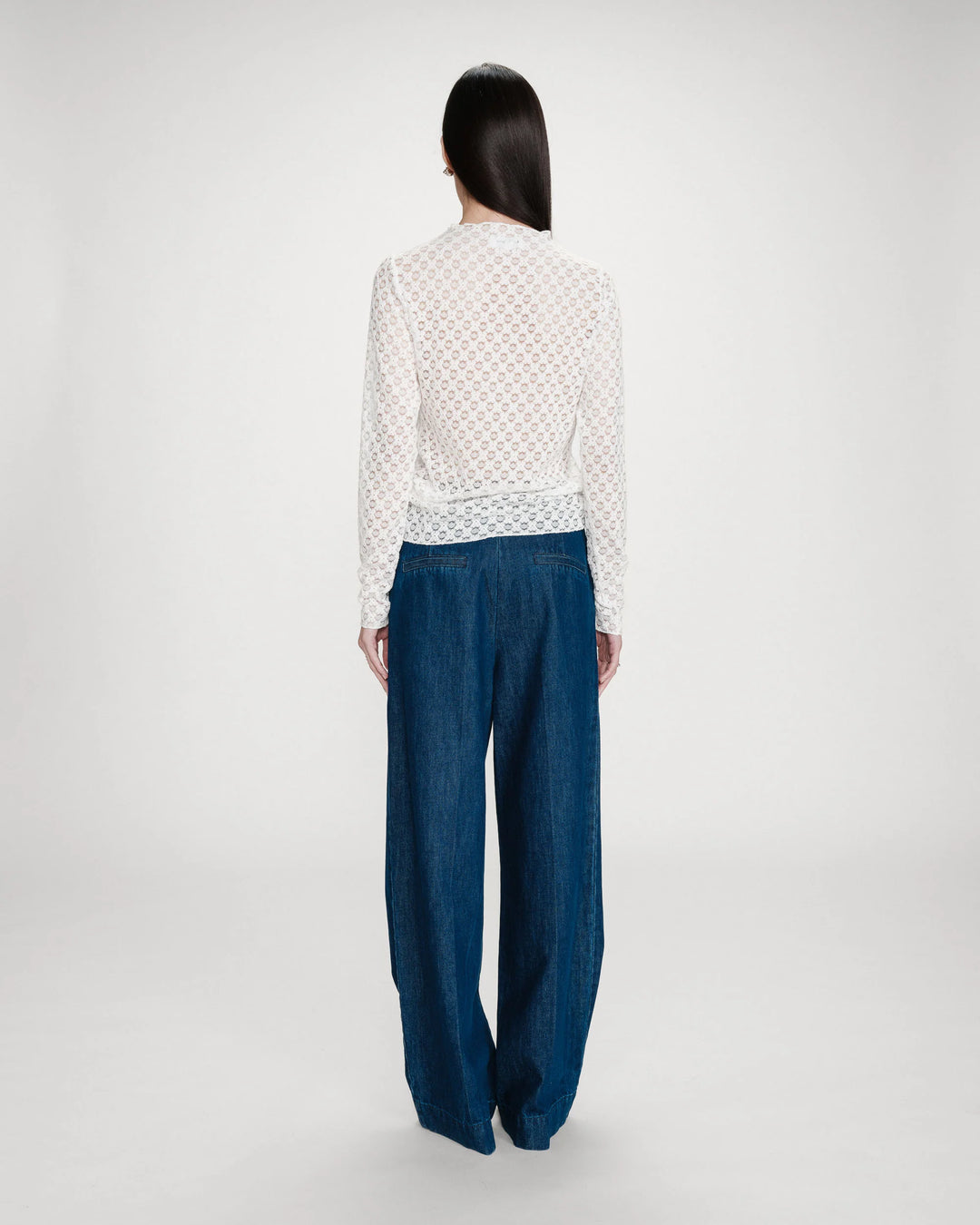 Grace&Mila - Valmy long sleeve lace top-achteraanzicht