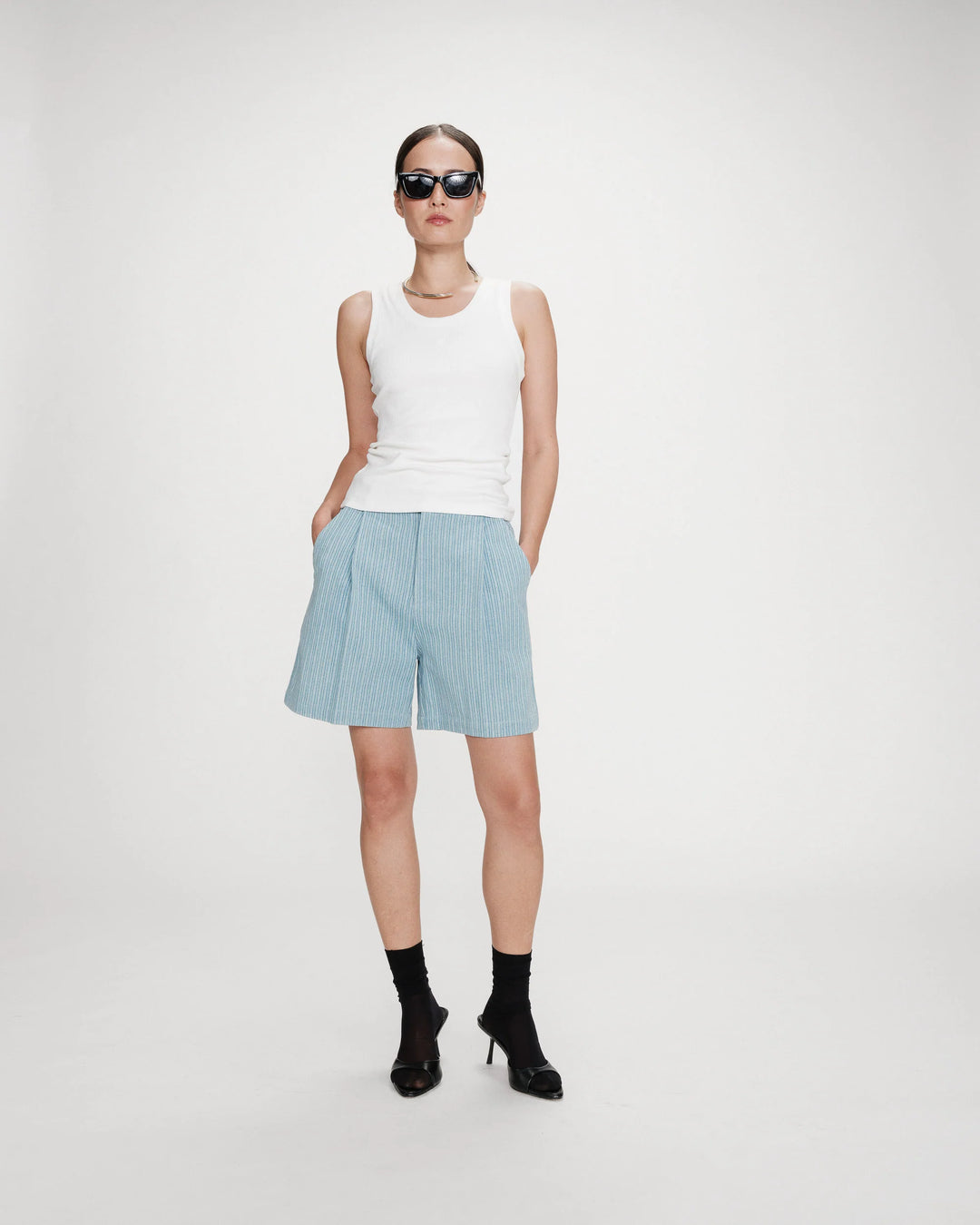 Grace&Mila - Valou embroidered tank top-voorzijde