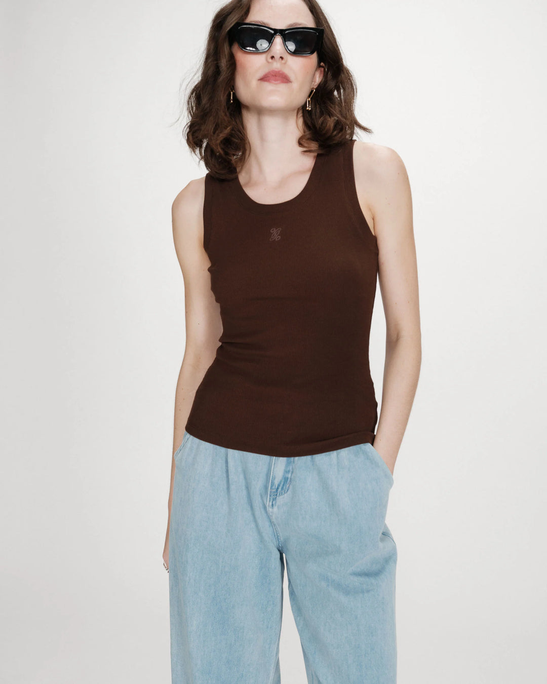 Grace&Mila - Valou embroidered tank top-vooraanzicht