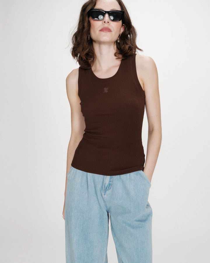 Grace&Mila - Valou embroidered tank top-vooraanzicht