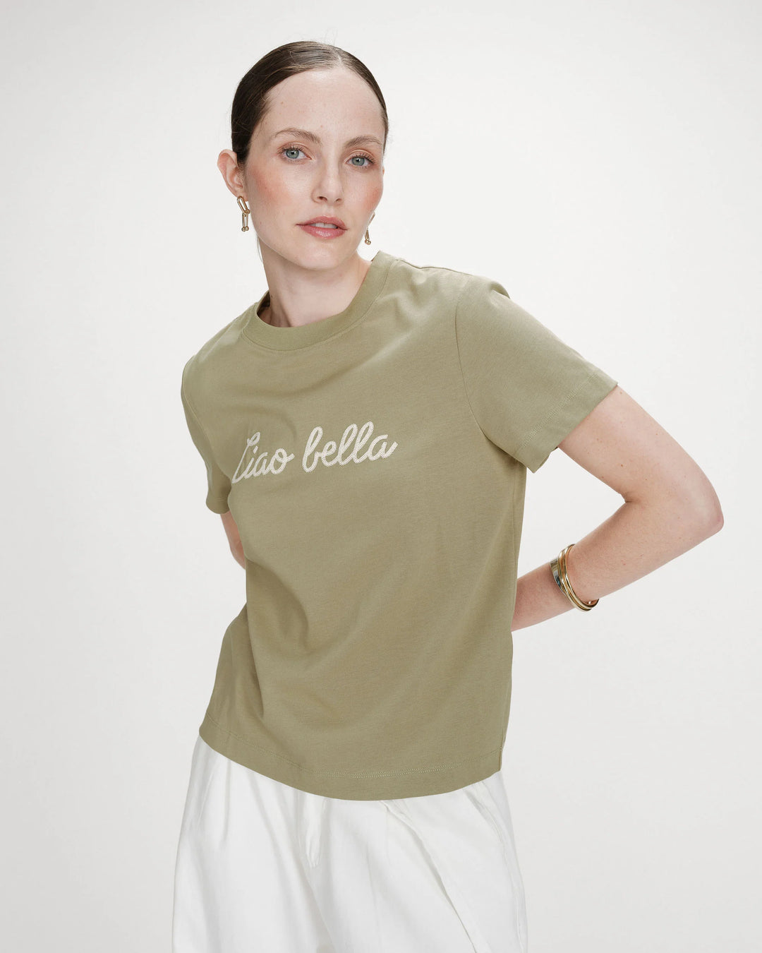 Grace&Mila - Vanders embroidered T-shirt-zijaanzicht
