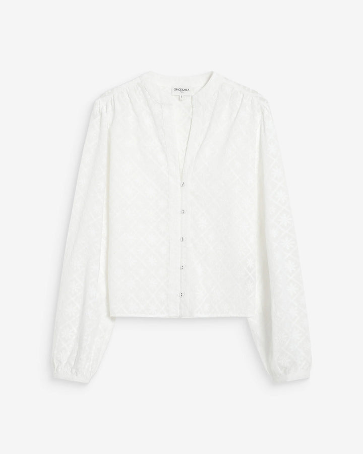 Grace&Mila - Vandita eyelet embroidery blouse-packshot