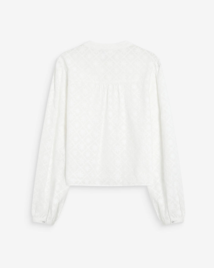 Grace&Mila - Vandita eyelet embroidery blouse-packshot achter