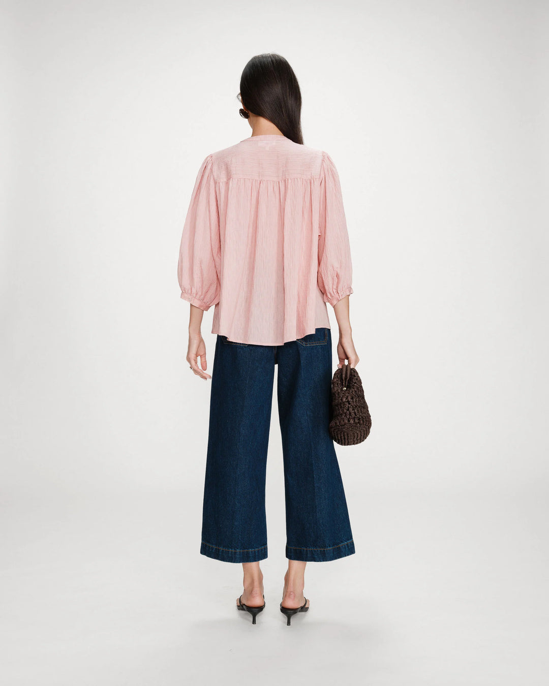 Grace&Mila - Vanille Balloon-sleeve blouse-achteraanzicht