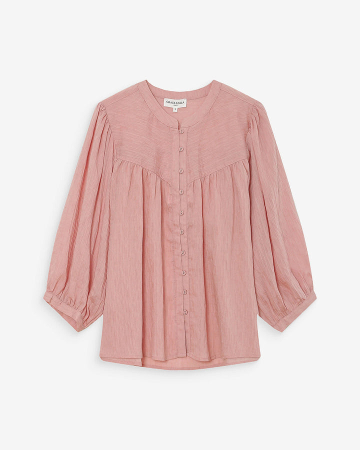 Grace&Mila - Vanille Balloon-sleeve blouse-packshot