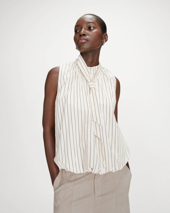 Grace&Mila - Vanya balloon poplin top-voorzijde